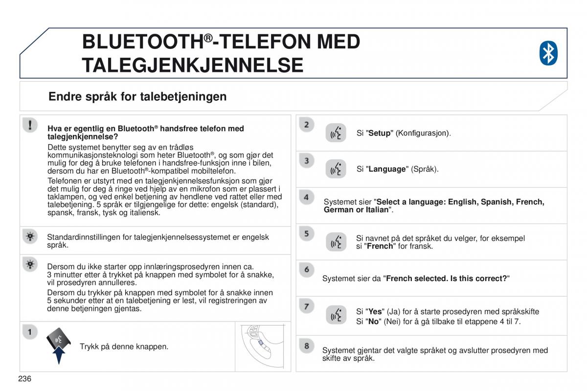 Peugeot 4008 bruksanvisningen / page 238