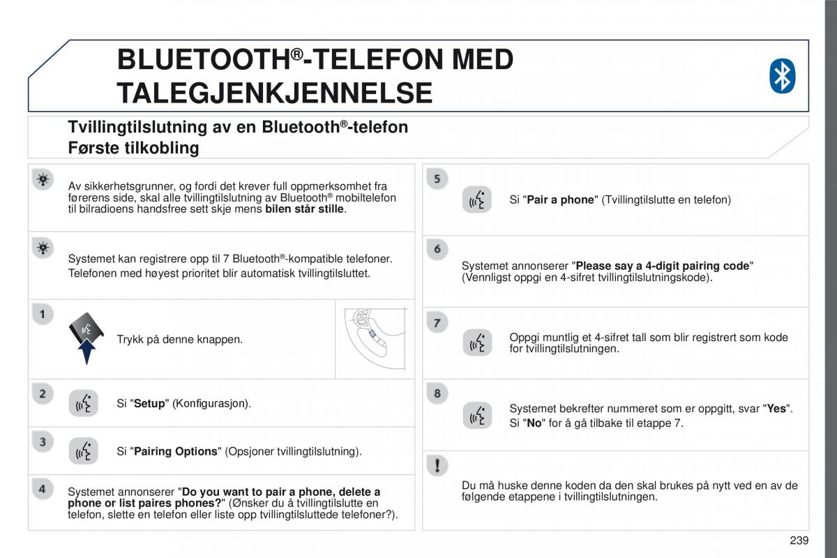 Peugeot 4008 bruksanvisningen / page 241