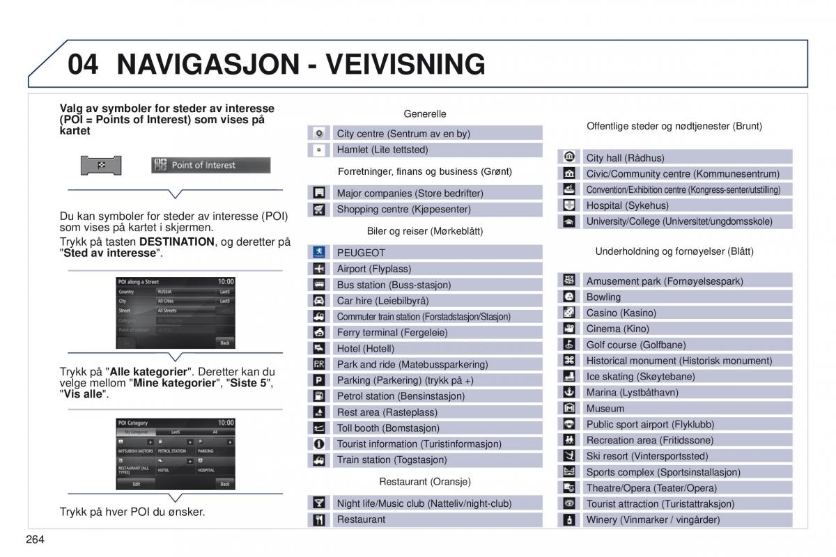 Peugeot 4008 bruksanvisningen / page 266