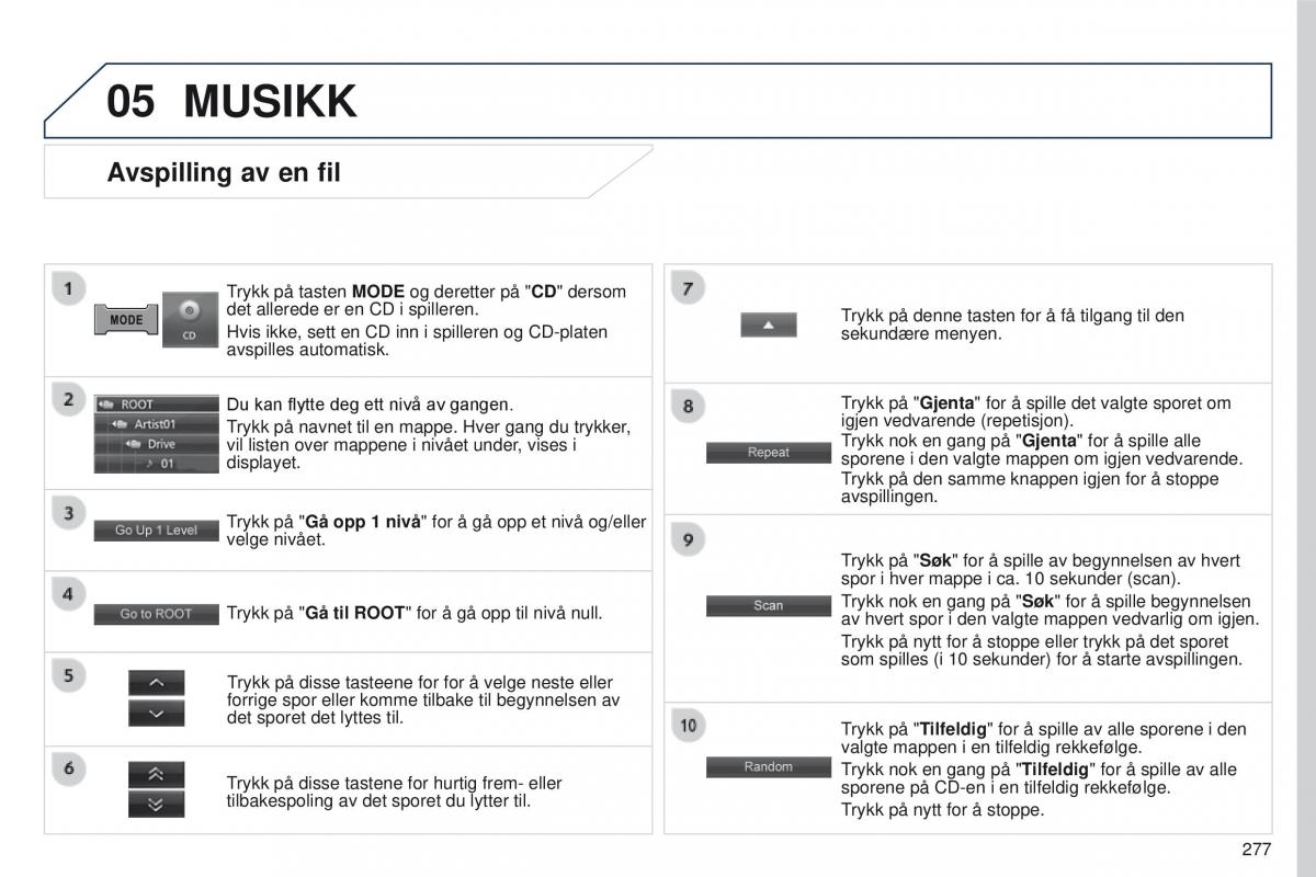 Peugeot 4008 bruksanvisningen / page 279