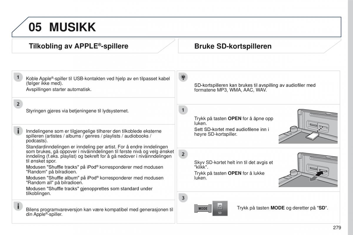 Peugeot 4008 bruksanvisningen / page 281