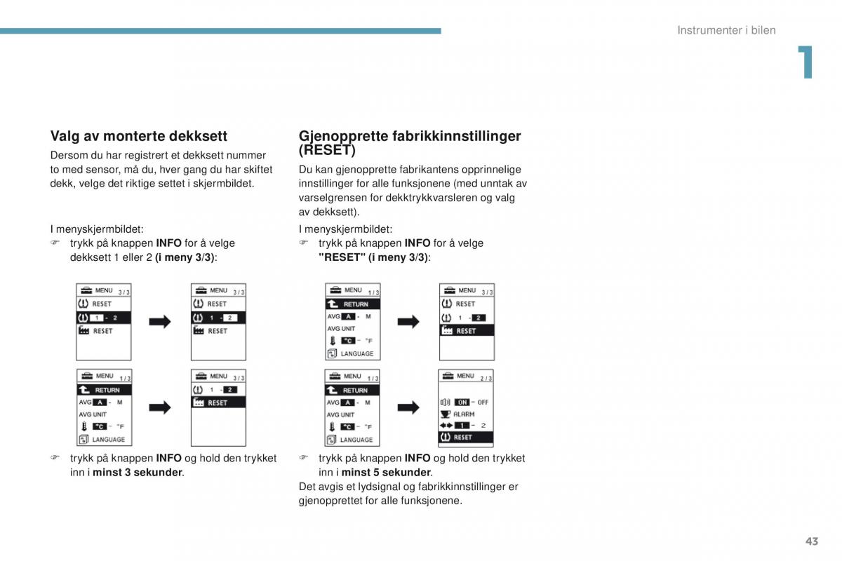 Peugeot 4008 bruksanvisningen / page 45