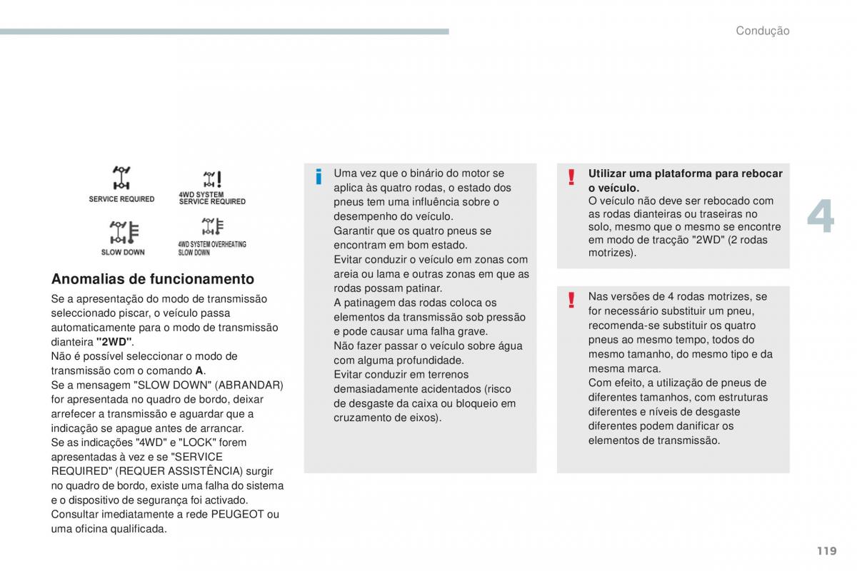 Peugeot 4008 manual del propietario / page 121