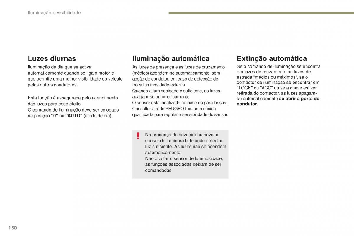 Peugeot 4008 manual del propietario / page 132