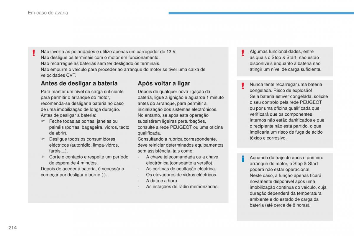 Peugeot 4008 manual del propietario / page 216