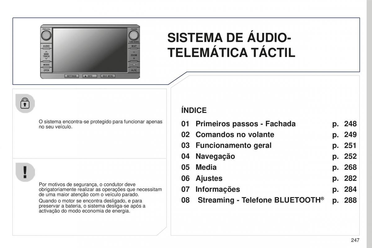 Peugeot 4008 manual del propietario / page 249