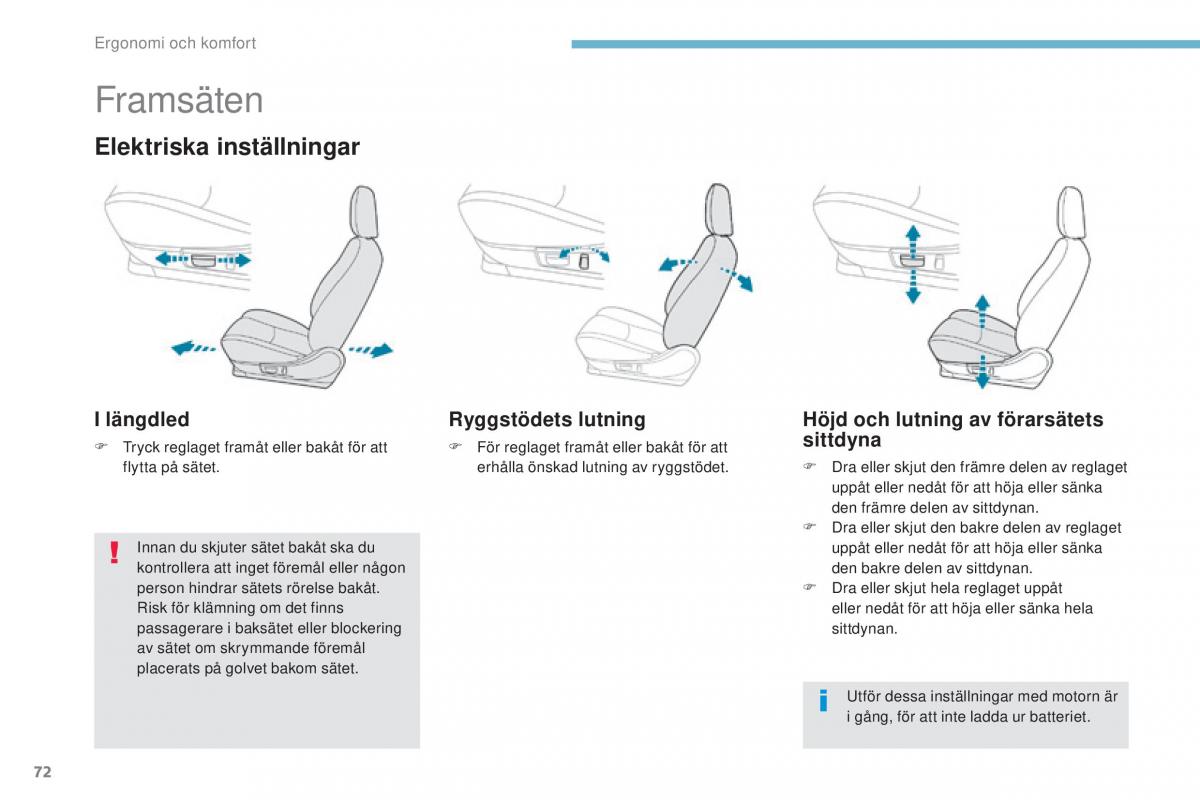 Peugeot 4008 instruktionsbok / page 74