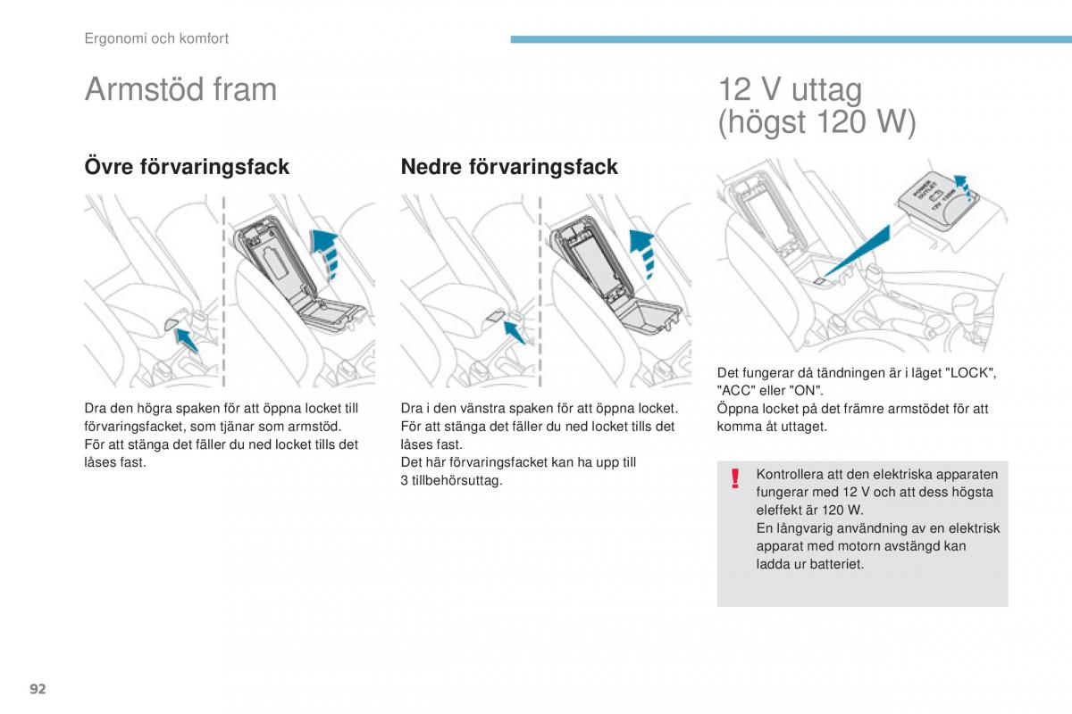 Peugeot 4008 instruktionsbok / page 94