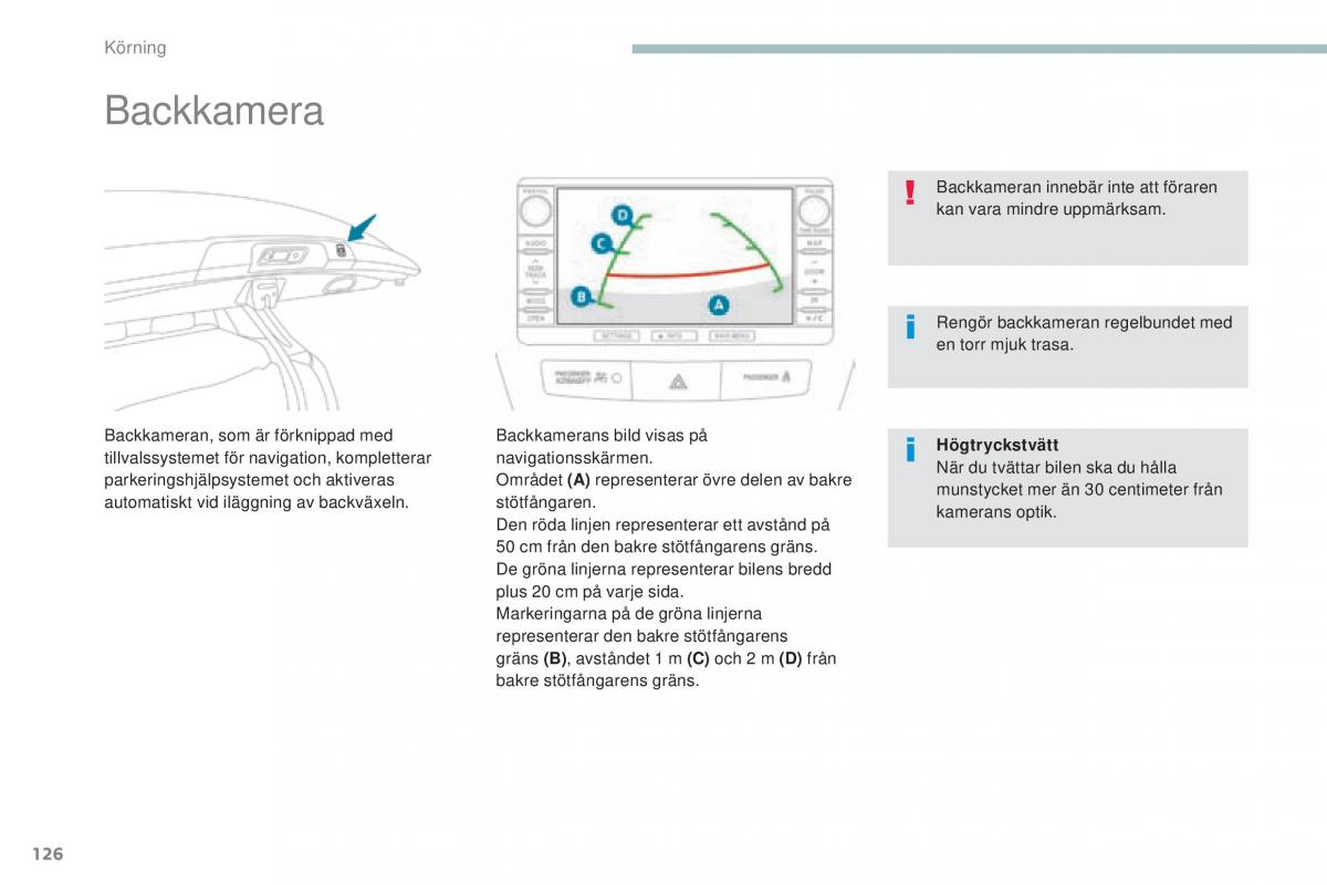 Peugeot 4008 instruktionsbok / page 128