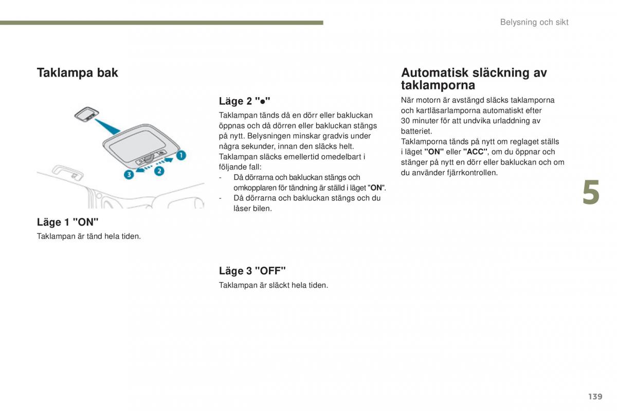 Peugeot 4008 instruktionsbok / page 141