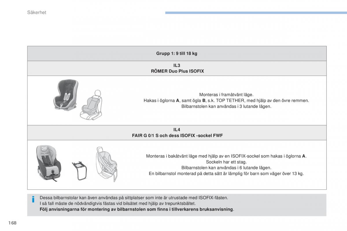 Peugeot 4008 instruktionsbok / page 170