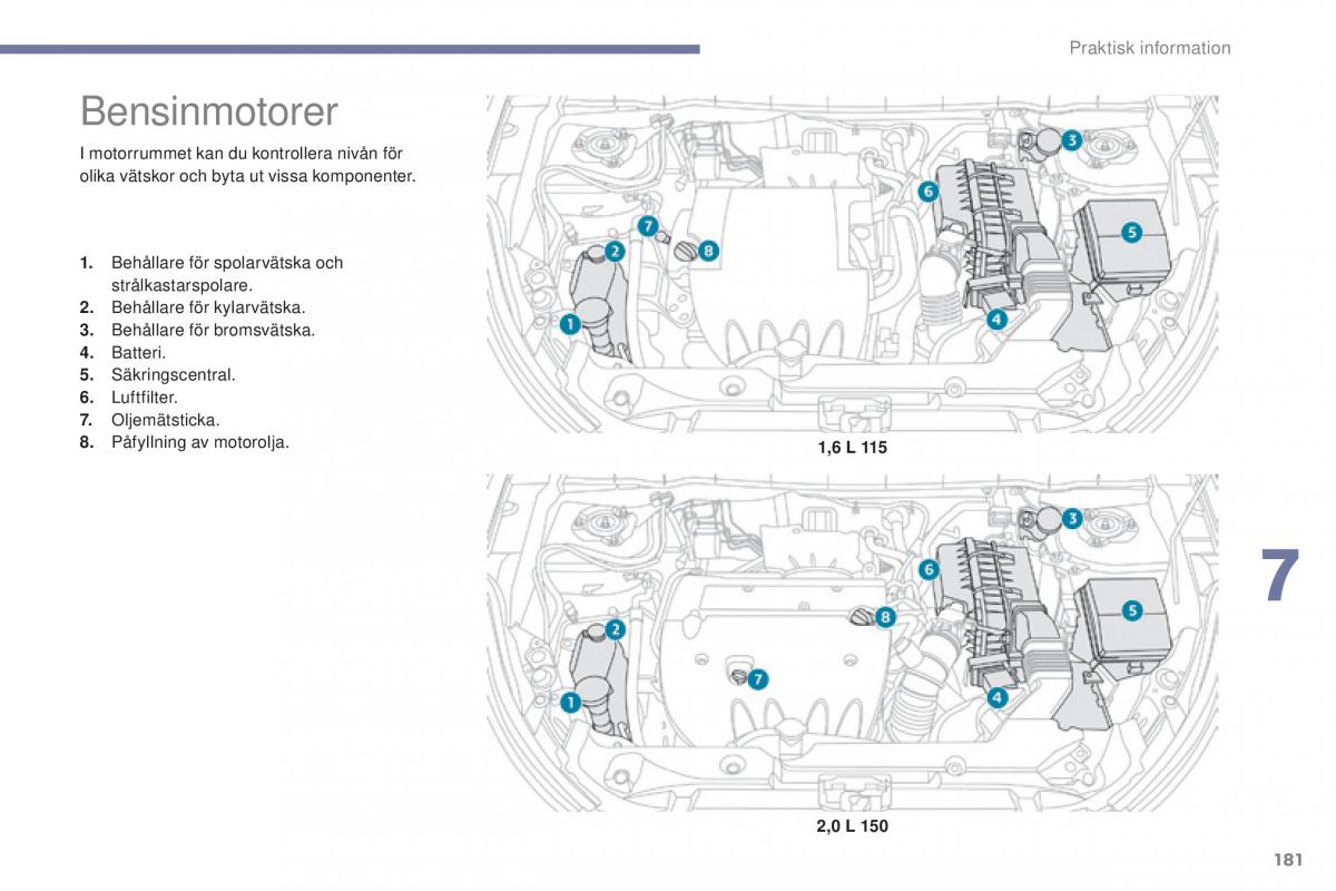 Peugeot 4008 instruktionsbok / page 183