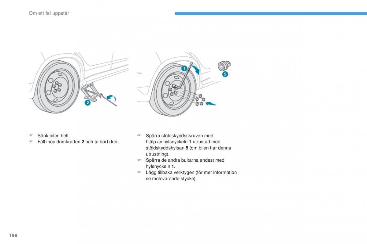 Peugeot 4008 instruktionsbok / page 200