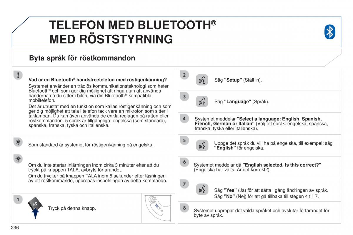 Peugeot 4008 instruktionsbok / page 238