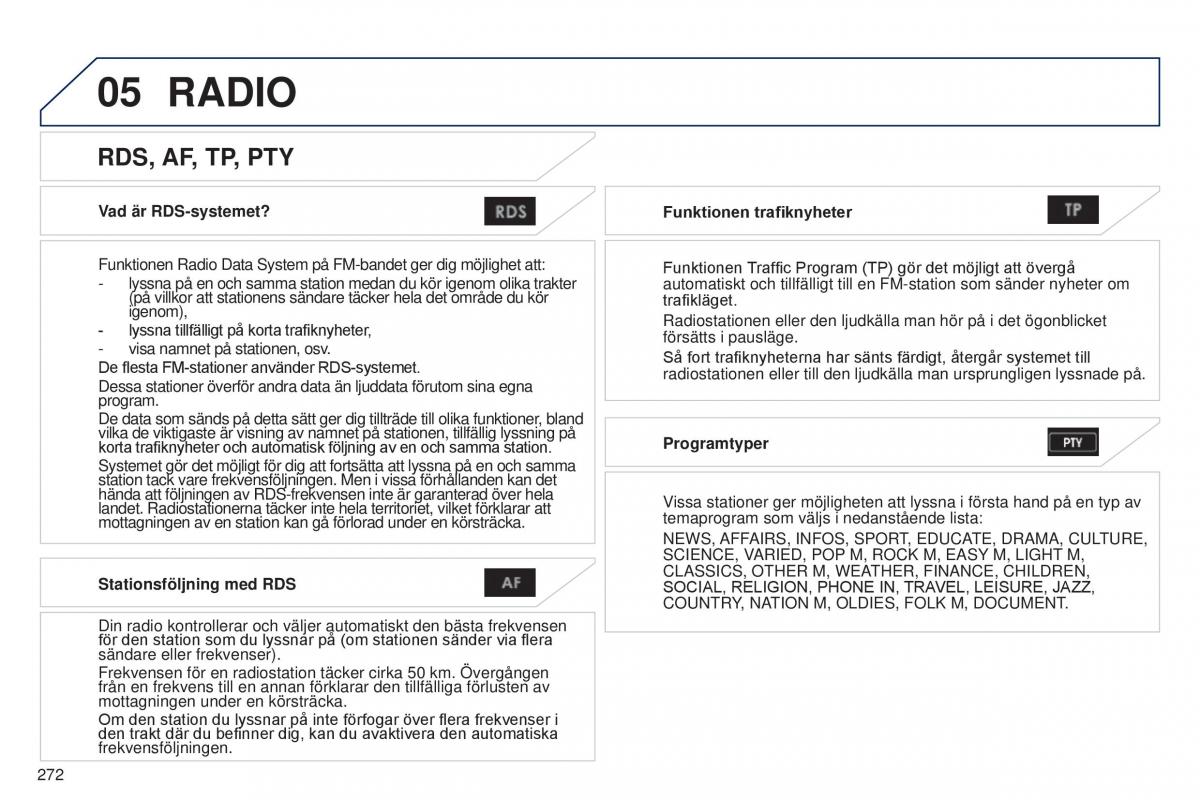 Peugeot 4008 instruktionsbok / page 274