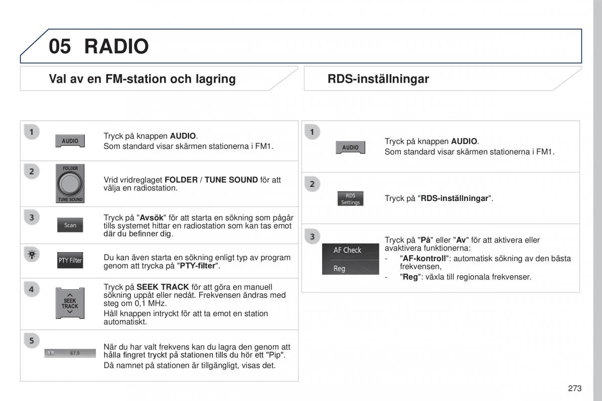 Peugeot 4008 instruktionsbok / page 275