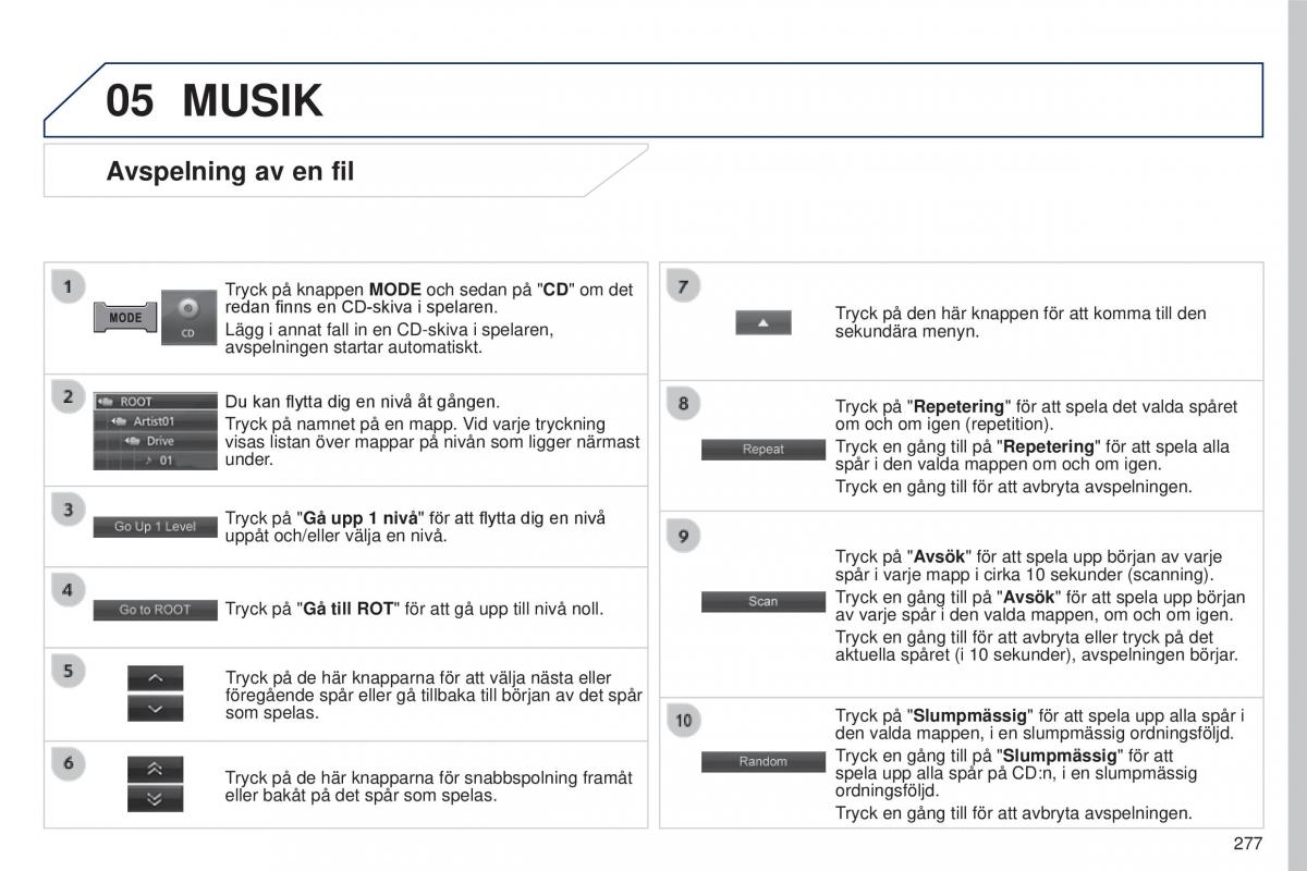 Peugeot 4008 instruktionsbok / page 279