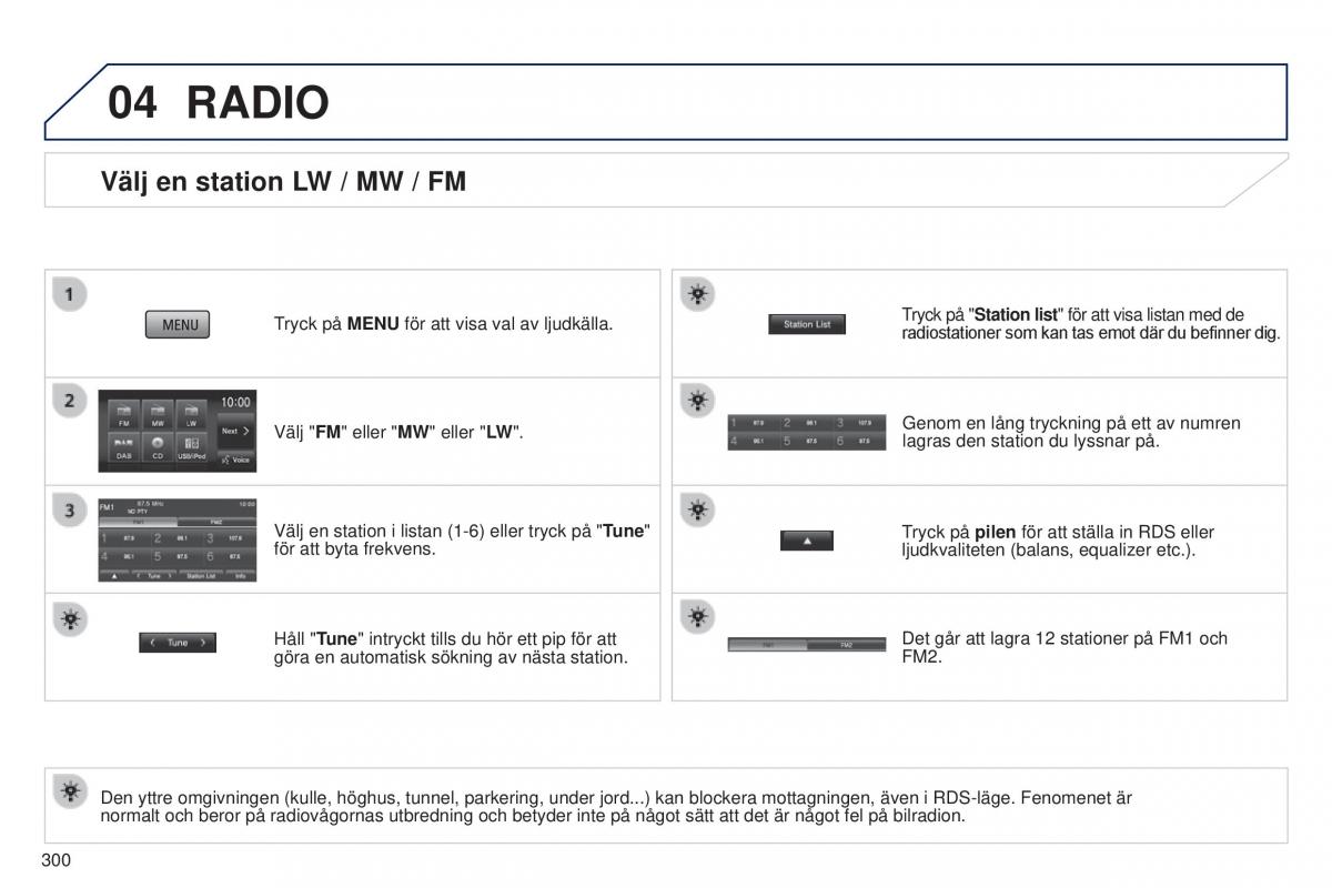 Peugeot 4008 instruktionsbok / page 302