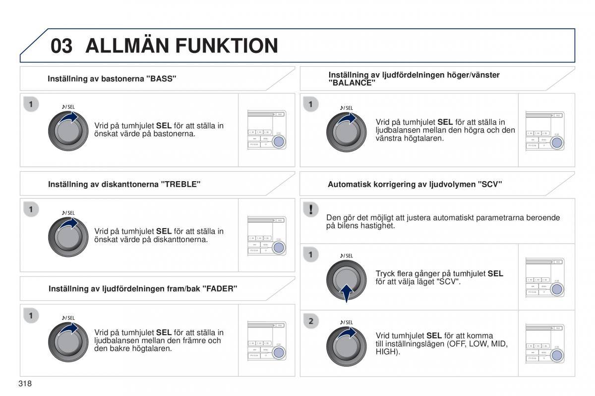 Peugeot 4008 instruktionsbok / page 320