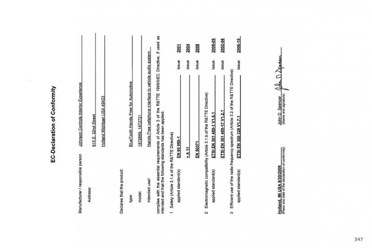 Peugeot 4008 instruktionsbok / page 349