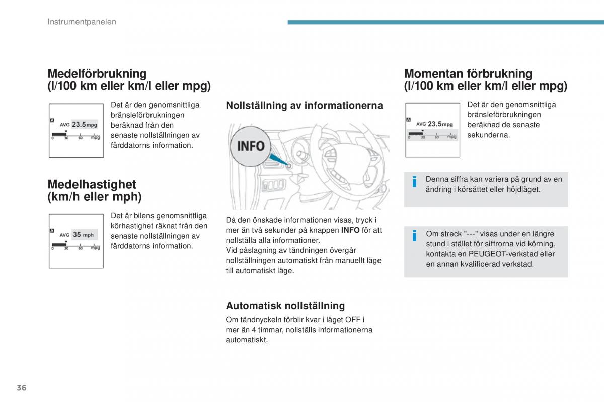 Peugeot 4008 instruktionsbok / page 38