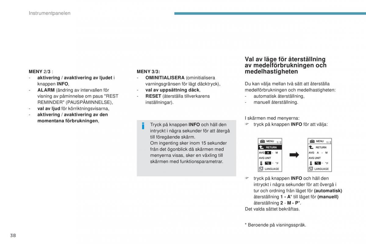 Peugeot 4008 instruktionsbok / page 40