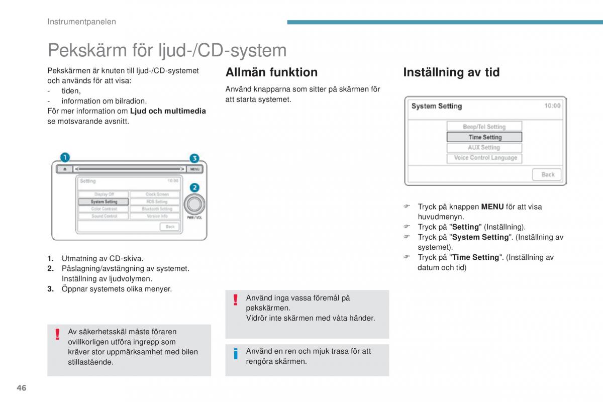 Peugeot 4008 instruktionsbok / page 48