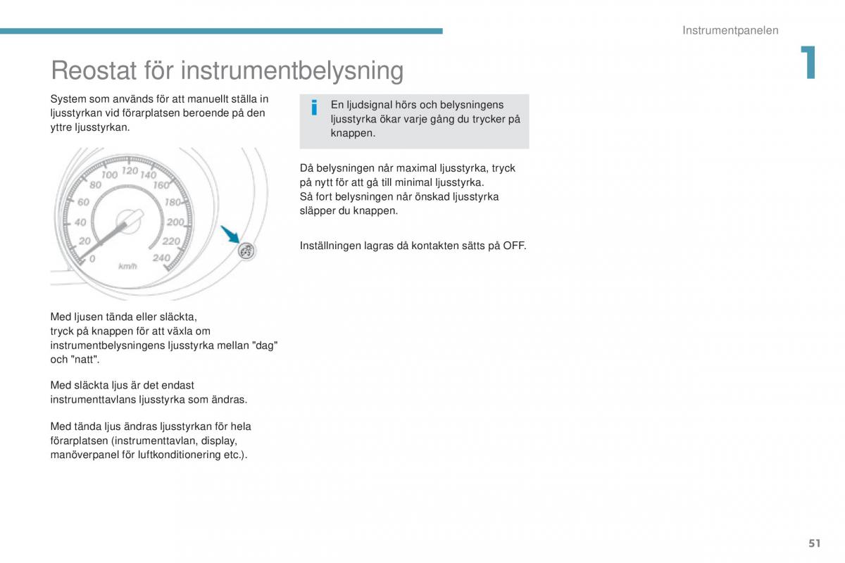 Peugeot 4008 instruktionsbok / page 53