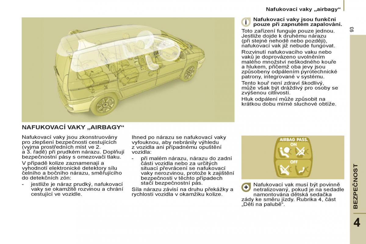 Peugeot 807 navod k obsludze / page 95