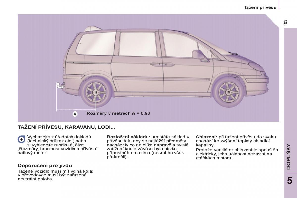 Peugeot 807 navod k obsludze / page 105