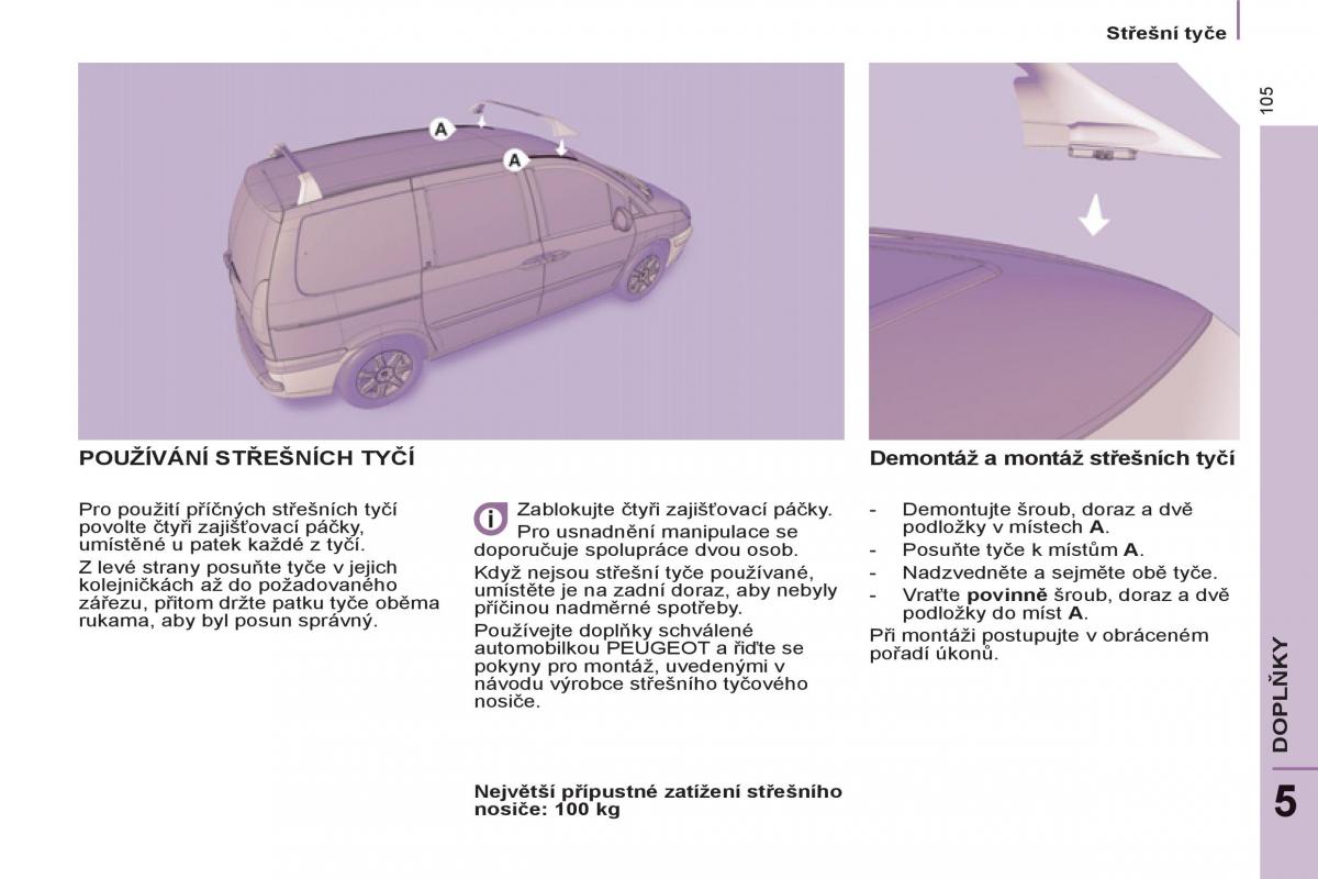 Peugeot 807 navod k obsludze / page 107