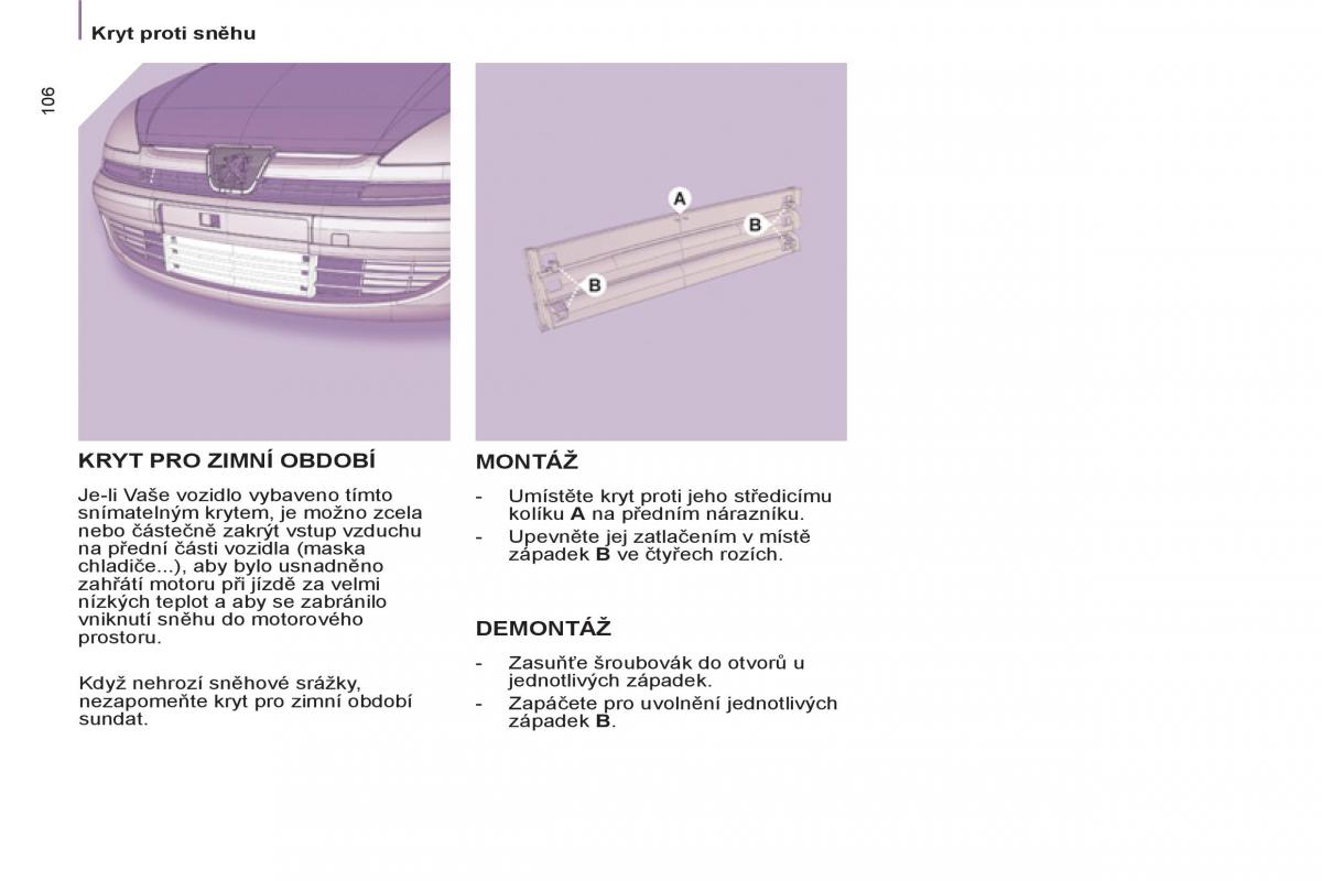 Peugeot 807 navod k obsludze / page 108