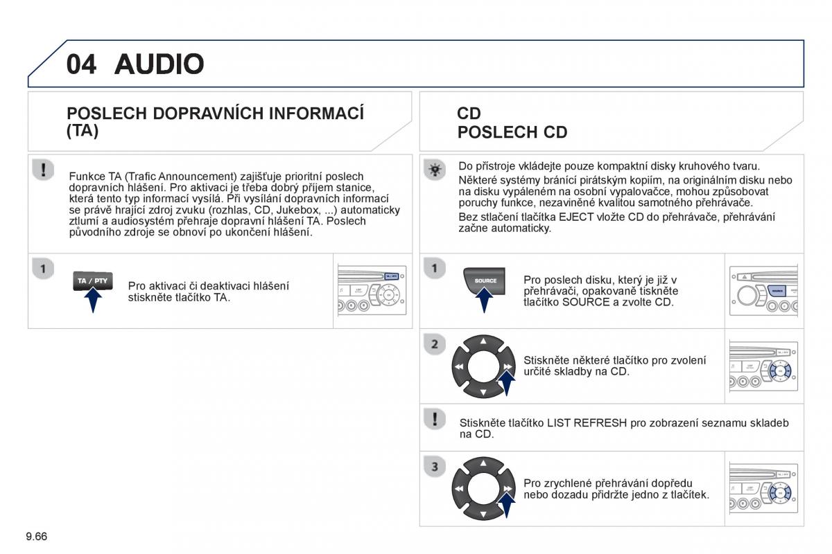 Peugeot 807 navod k obsludze / page 206