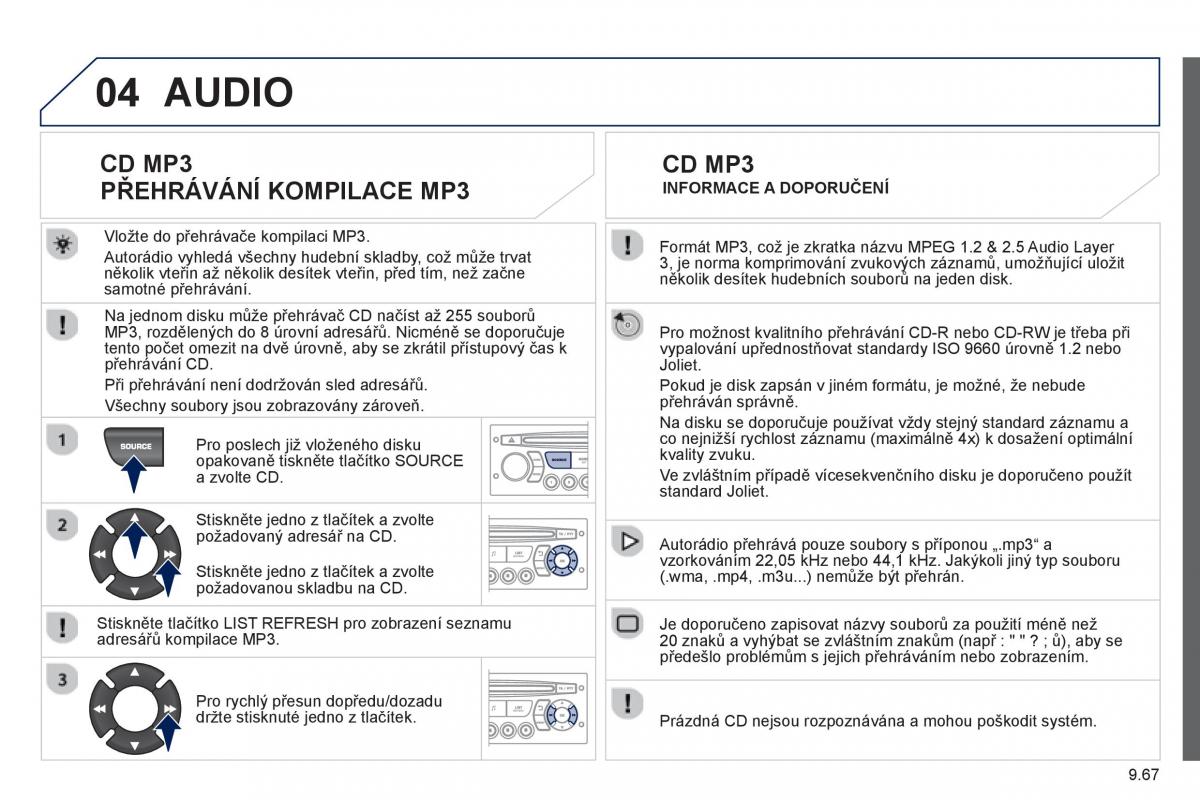 Peugeot 807 navod k obsludze / page 207