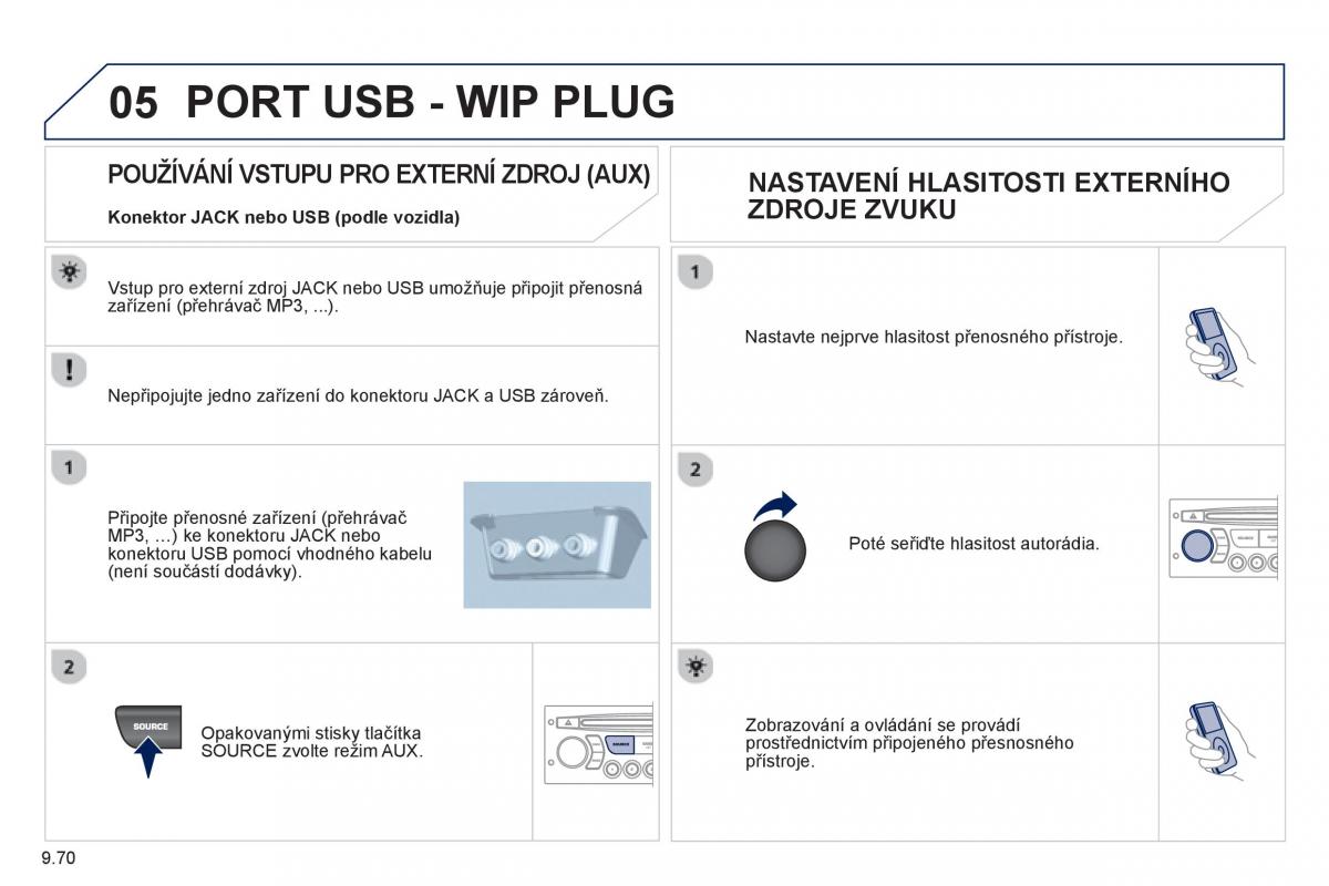 Peugeot 807 navod k obsludze / page 210