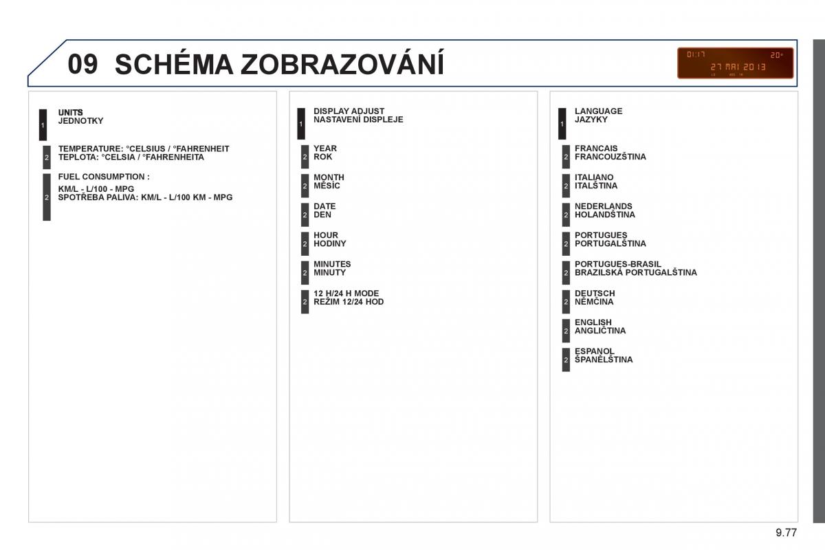 Peugeot 807 navod k obsludze / page 217