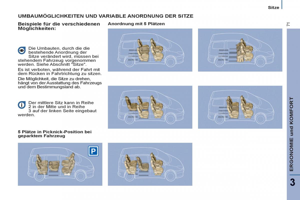 Peugeot 807 Handbuch / page 73