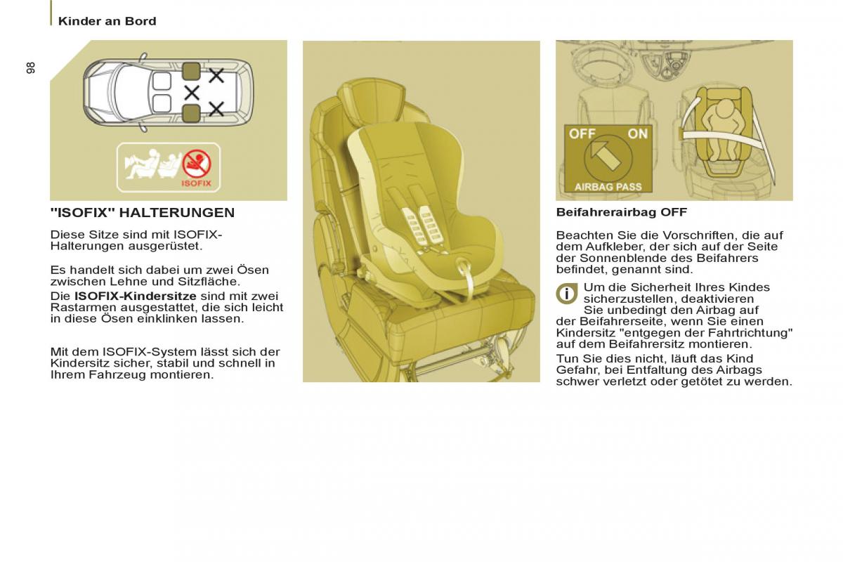 Peugeot 807 Handbuch / page 100