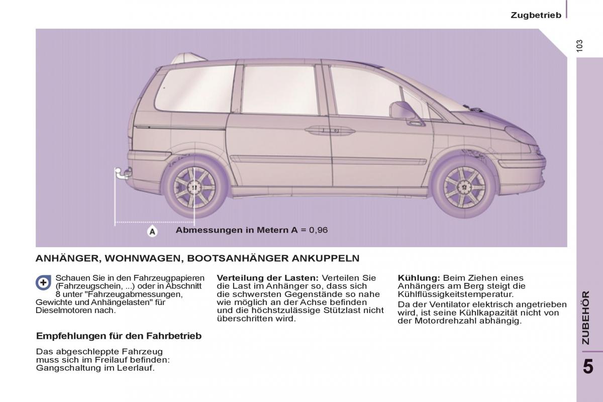 Peugeot 807 Handbuch / page 105