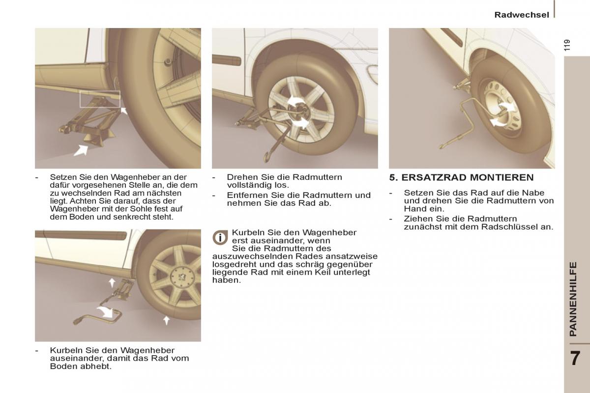 Peugeot 807 Handbuch / page 121