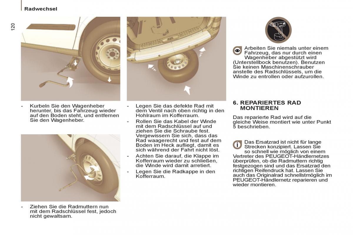 Peugeot 807 Handbuch / page 122