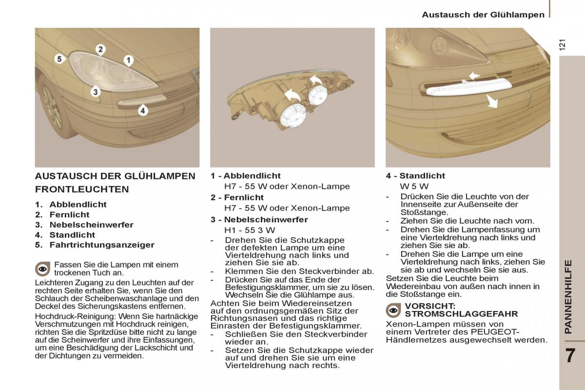 Peugeot 807 Handbuch / page 123