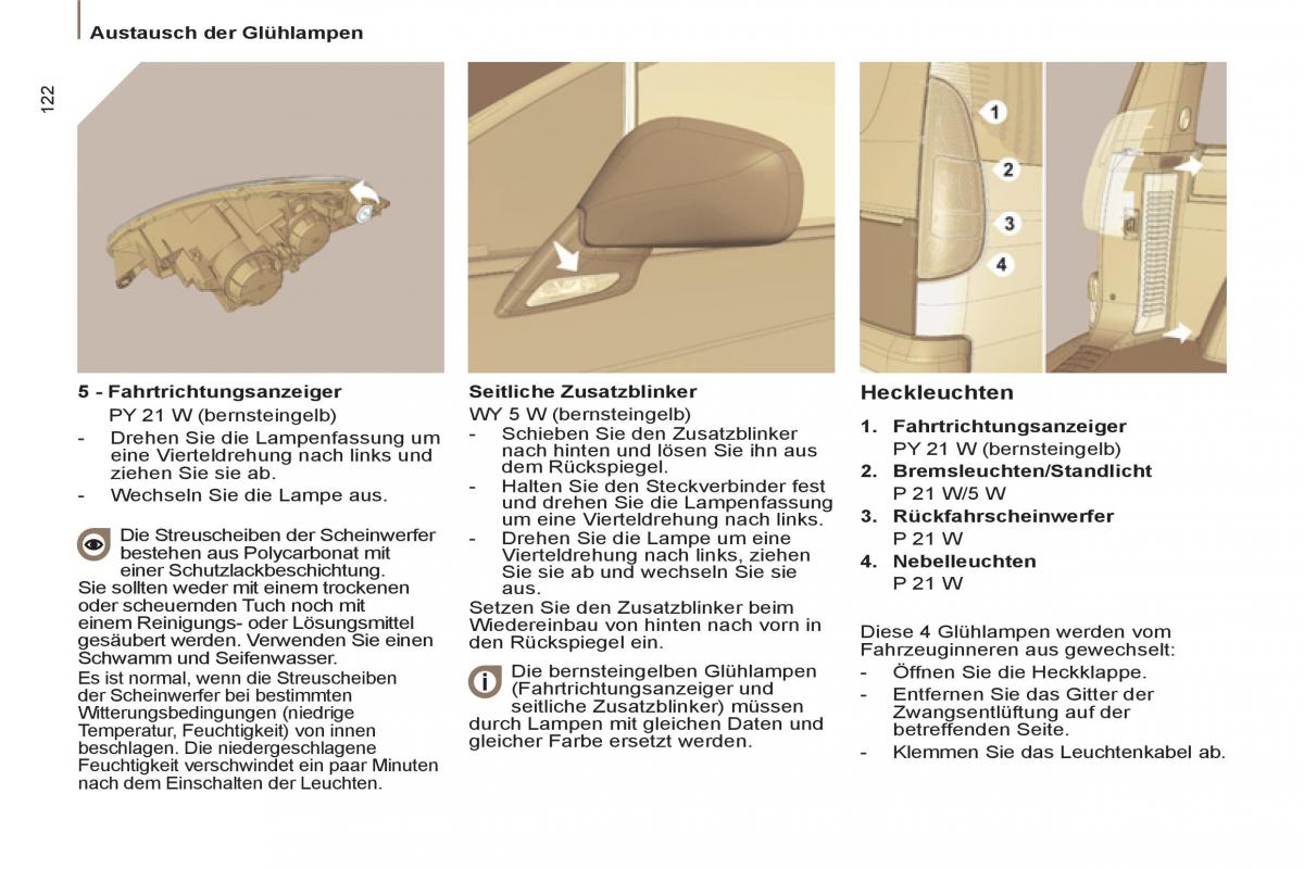 Peugeot 807 Handbuch / page 124