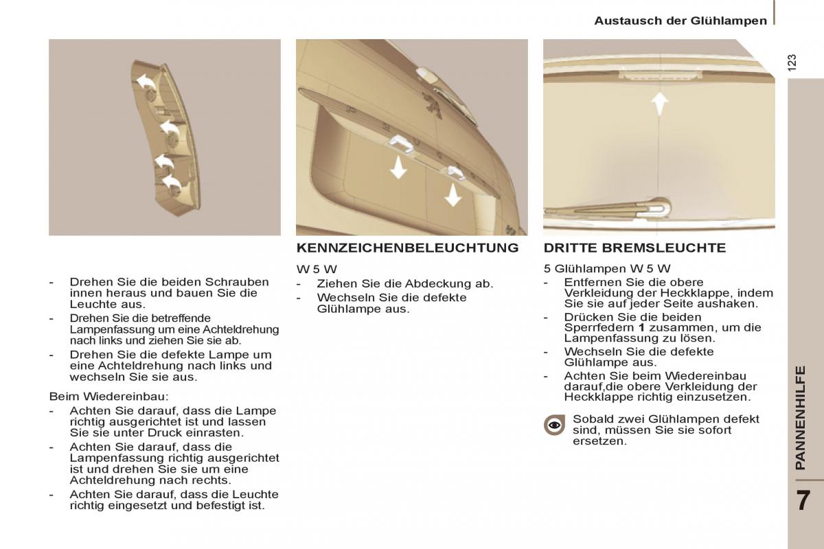 Peugeot 807 Handbuch / page 125