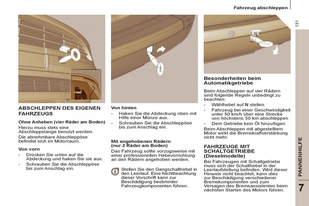 Peugeot 807 Handbuch / page 133