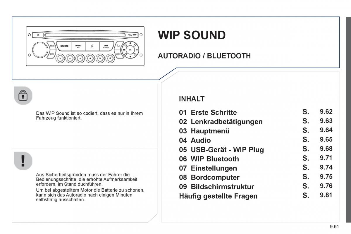 Peugeot 807 Handbuch / page 201