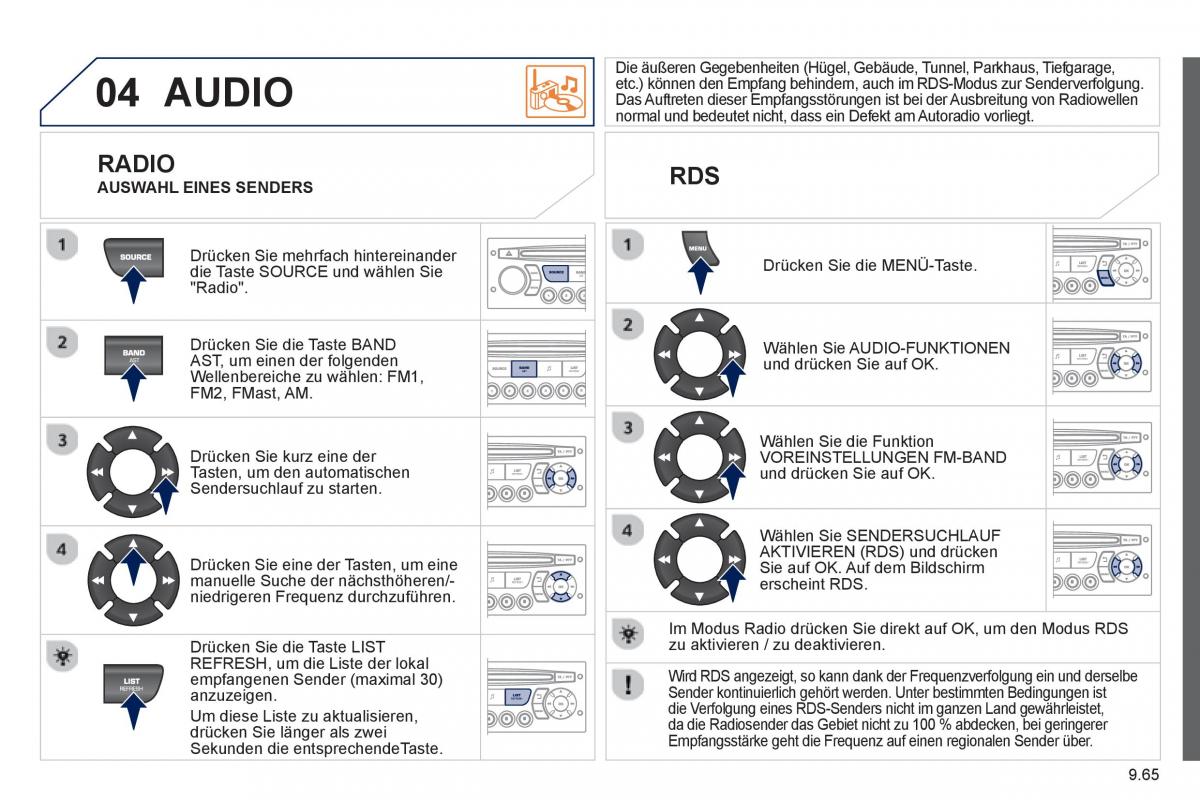 Peugeot 807 Handbuch / page 205