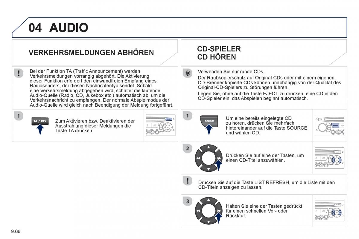 Peugeot 807 Handbuch / page 206