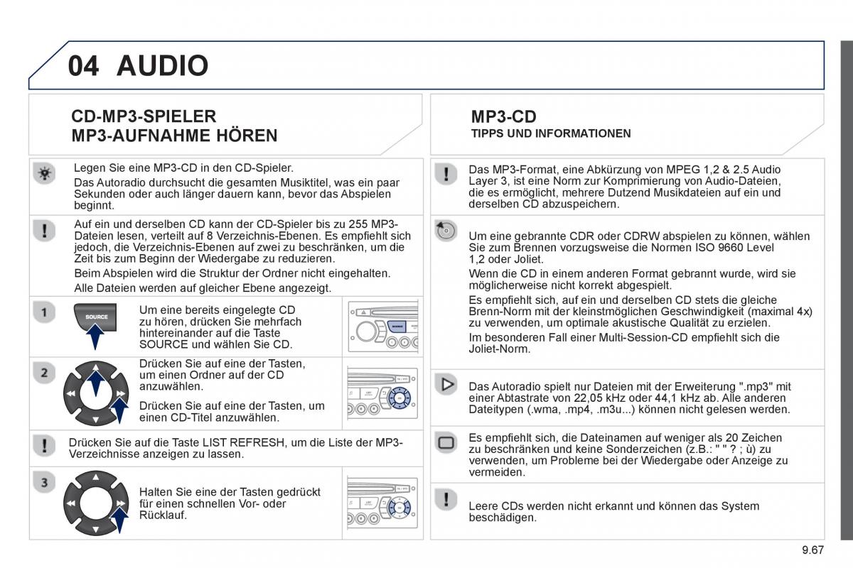 Peugeot 807 Handbuch / page 207