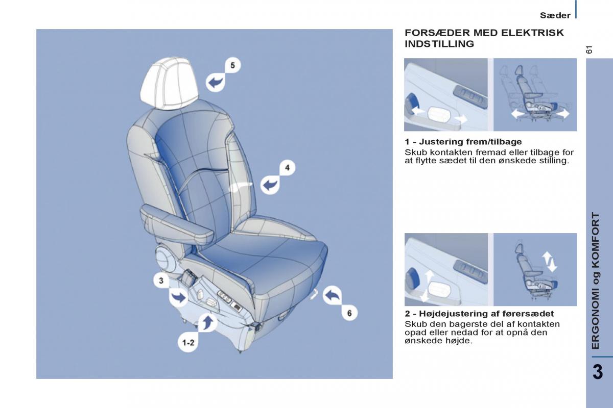 Peugeot 807 Bilens instruktionsbog / page 63